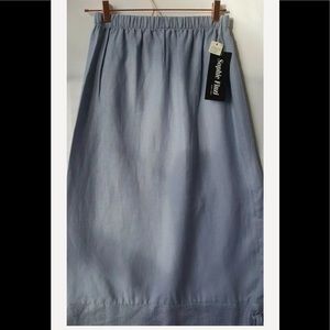 Vintage NWT blue linen maxi skirt